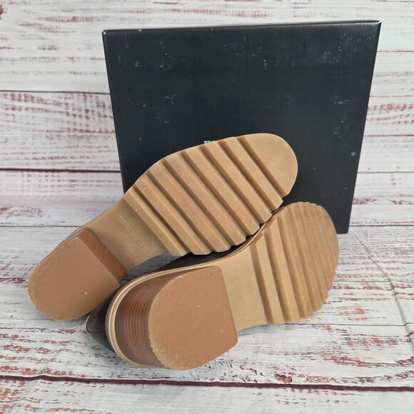 Bernardo Selma Leather Loafers 9M Chunky Heel Comfort Shoes Minimalist Neutral - Picture 7 of 10